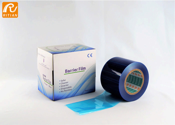 Acrylic Adhesion Disposable Dental Barrier Film membuat warna biru, bening, merah muda