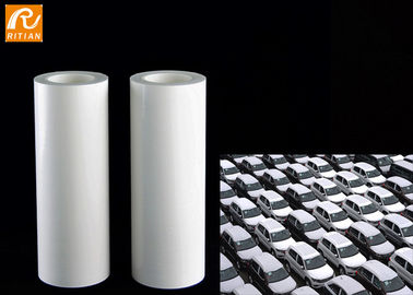 Warna Putih Polietilen Pelindung Film Pelarut Berbasis Lem Akrilik Anti UV 6-12 Bulan