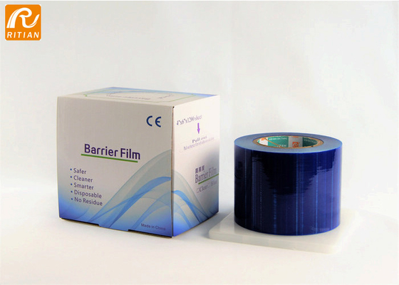 Harga yang bagus Blue Non Sticky Edge Dental Barrier Film 4 inci X 6 Inci X 1200 Lembar on line