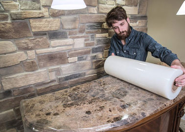 Harga yang bagus Penghapusan PE Film Pelindung Untuk Perawatan Countertops Marmer Tanpa Residu 1240mm * 200m on line