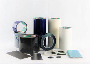 Harga yang bagus Basis Akrilik Film Pelindung PE Ketebalan Hitam Dan Putih 60 Mikron Roll on line