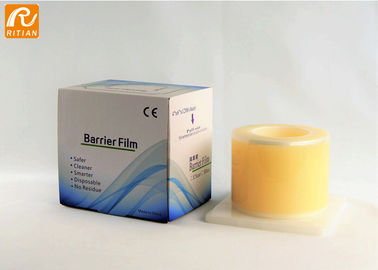 Harga yang bagus Jelas PE Medis Dental Barrier Film Roll Akrilik Adhesi 4x6 Inch Logo Kustom on line