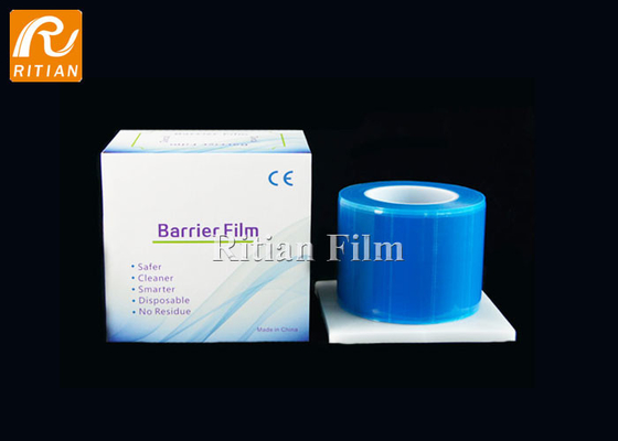 Film Penghalang Gigi Medis yang Disesuaikan Bahan LDPE Film Pelindung Low Tack Mencegah Kontaminasi Silang