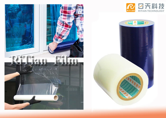 Harga yang bagus PE Adhesive Window Glass Protective Film Sunblock Barrier Tidak Meninggalkan Residu on line