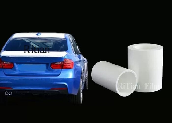 Harga yang bagus 10 Mic White Plastic Overspray Sheeting Pelindung untuk Cat Otomotif Transparan Masking Film on line