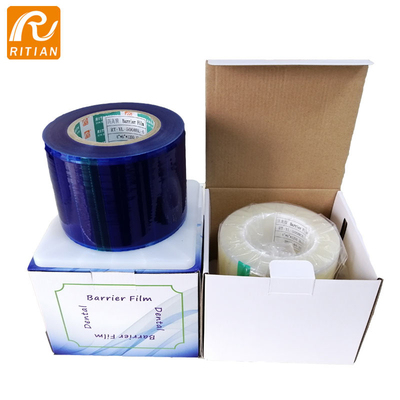 Harga yang bagus Non-Sticky Edge Dental Barrier Film Berbasis Pelarut Acrylic Blue Film Pelindung Medis 1200 Lembar on line