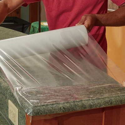 Harga yang bagus Pelindung Meja Granit Transparan Lantai Marmer PE Melindungi Film Kayu Plastik Film Perlindungan Bening on line