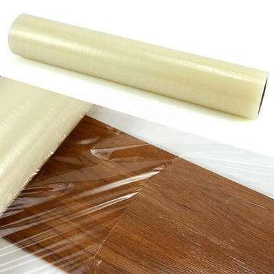 Harga yang bagus Contoh Film Hot Sale 60cm * 60mic * 50m Film Penutup Tangga Transparan Untuk Bukti Debu Lantai on line
