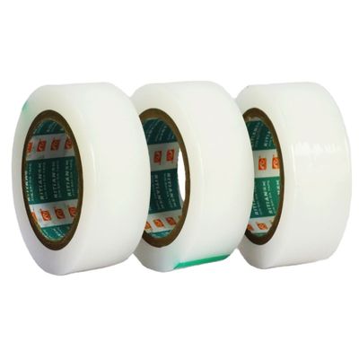 Harga yang bagus Film Pelindung PE Perekat Diri 1240mm*200m dengan Ketahanan Panas 60℃ untuk Perlindungan Kaca Layar on line