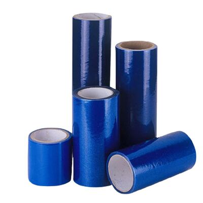 Harga yang bagus Film Pelindung PE Transparan Biru dengan Ketahanan UV 6 Bulan dan Kekuatan Perekat 0,05-0,25 N/cm untuk Aplikasi Industri on line