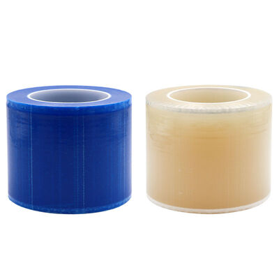 Harga yang bagus Film Pelindung PE Biru Transparan dengan Penghapusan Bebas Residu Tahan UV 6 Bulan dan Kekuatan Adhesi Tinggi 0.05-0.25 N/cm on line