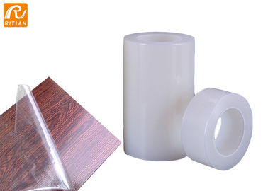 Harga yang bagus 0,03mm - 0,1mm PE Film Pelindung, Film Pelindung Bening Untuk Permukaan Kayu on line