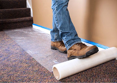 Harga yang bagus Polyethene Carpet Plastic Film Transparan Plastic Floor Protector Roll on line