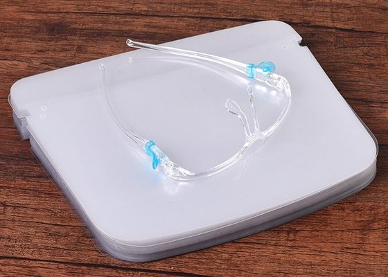 Harga yang bagus Clear PET Dismountable Face Shield Pelindung Film Dengan Bingkai Kacamata on line